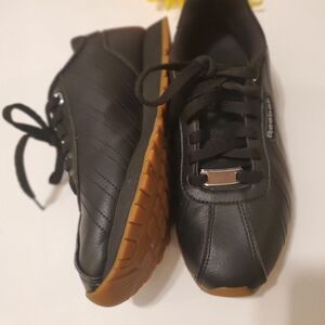 Reebok Black and Brown Retro Sneakers